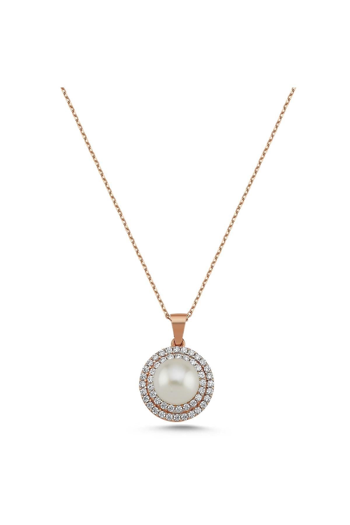 Doğal İnci Taşlı Kolye