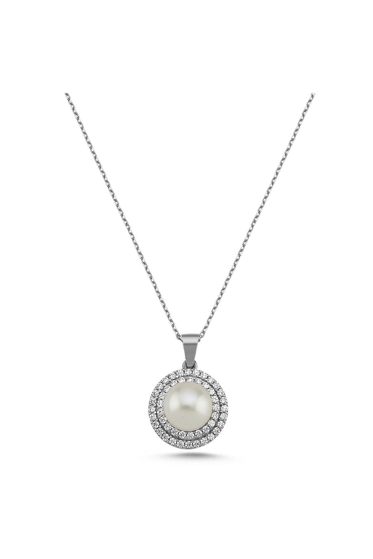 Doğal İnci Taşlı Kolye