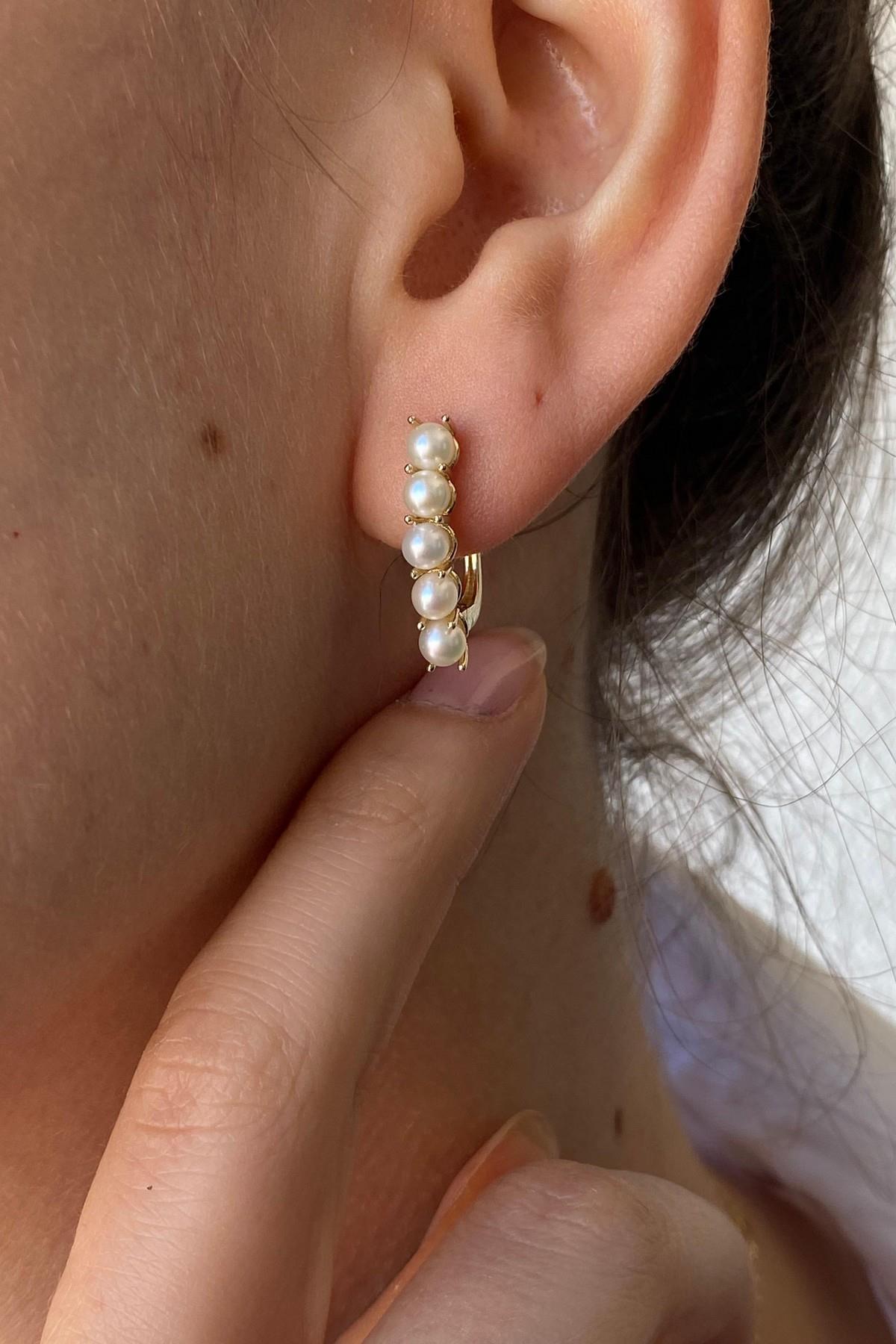 Doğal İncili Küpe