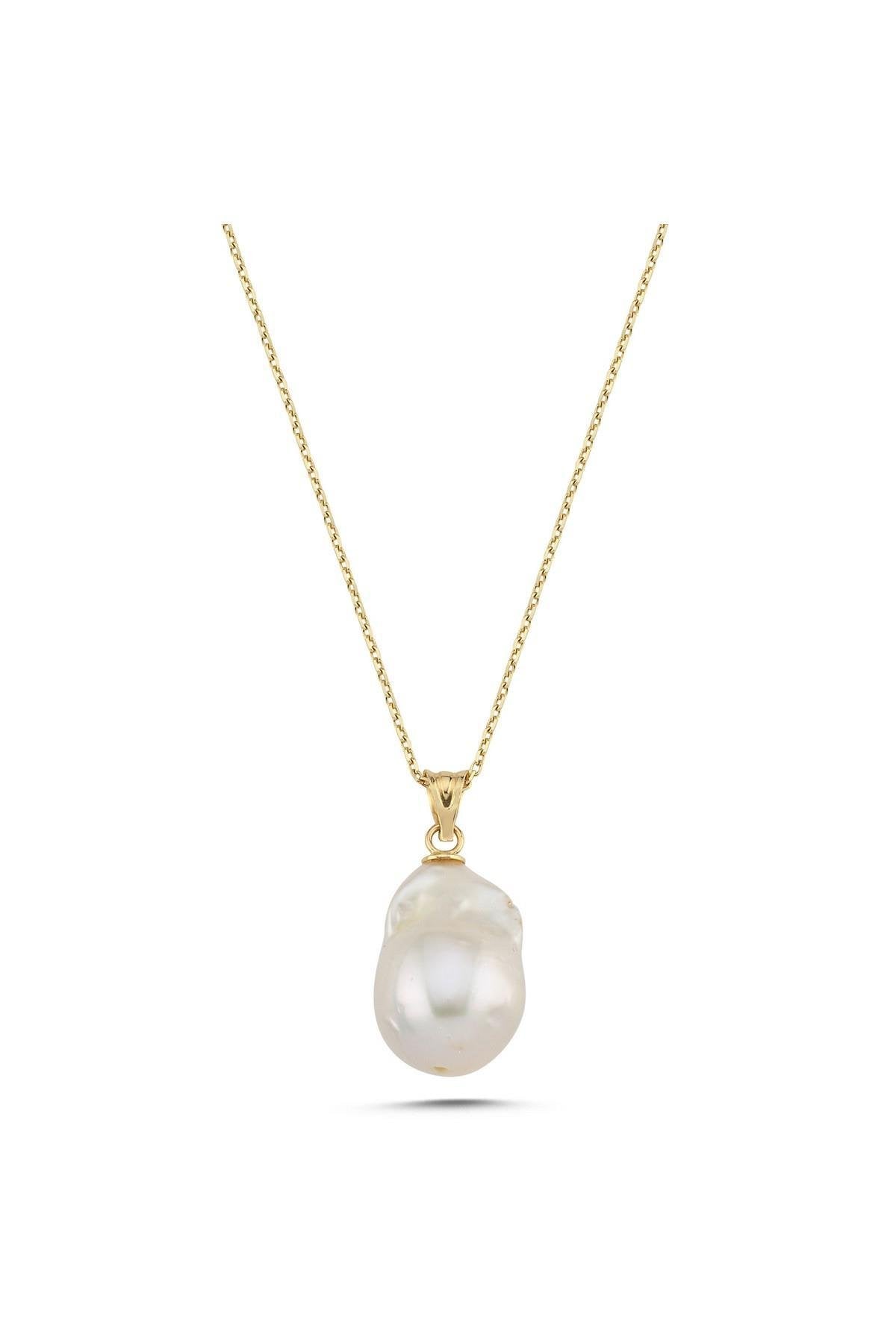 Zincirli Barok Doğal İnci Kolye