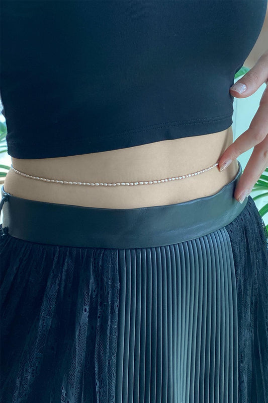 Multicolor Çıtır Doğal İnci Kemer