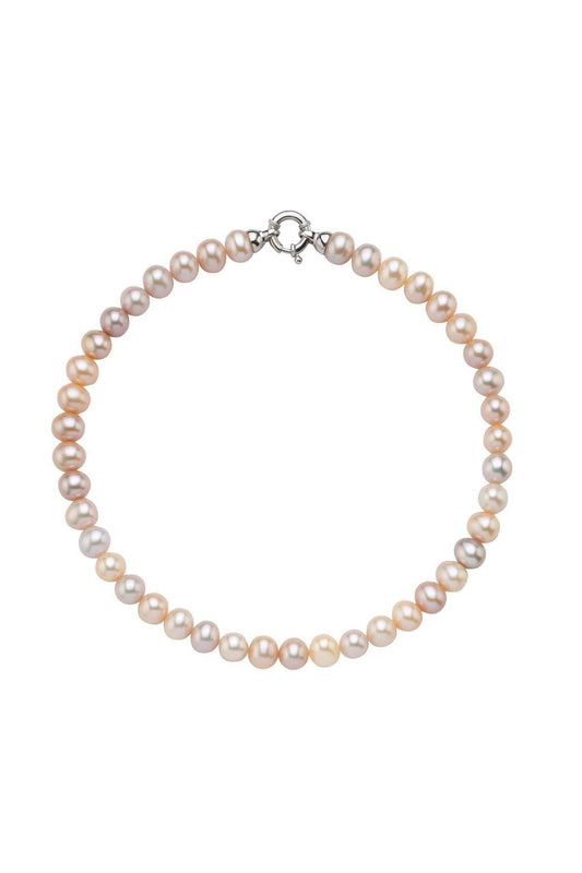 Multicolor Sıralı Doğal İnci Kolye