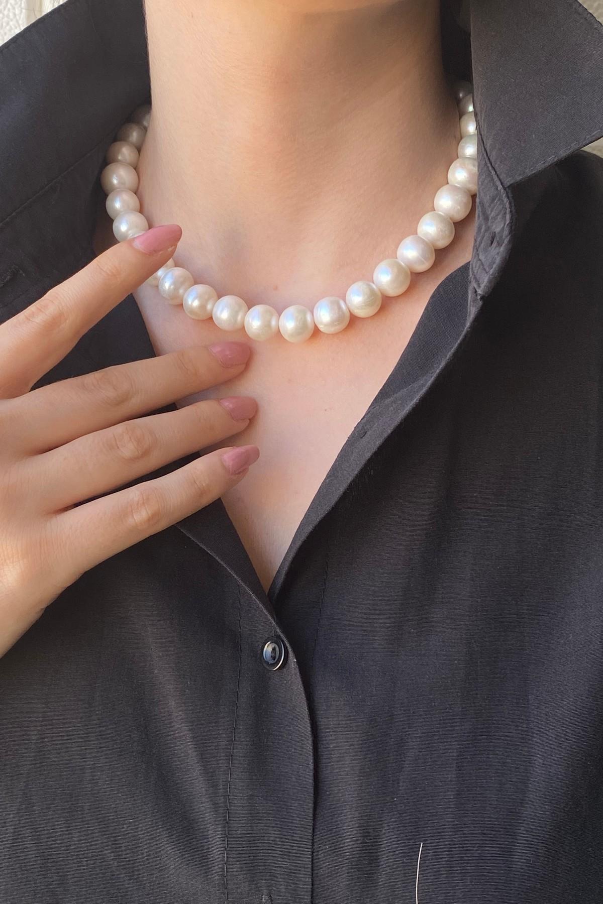 Sıralı Doğal İnci Kolye