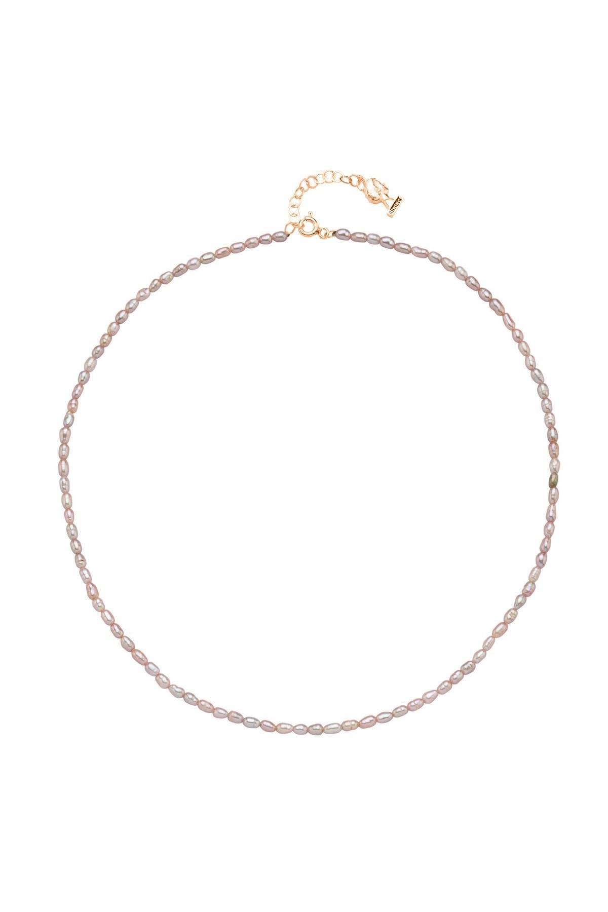 Pembe Çıtır Doğal İnci Kolye