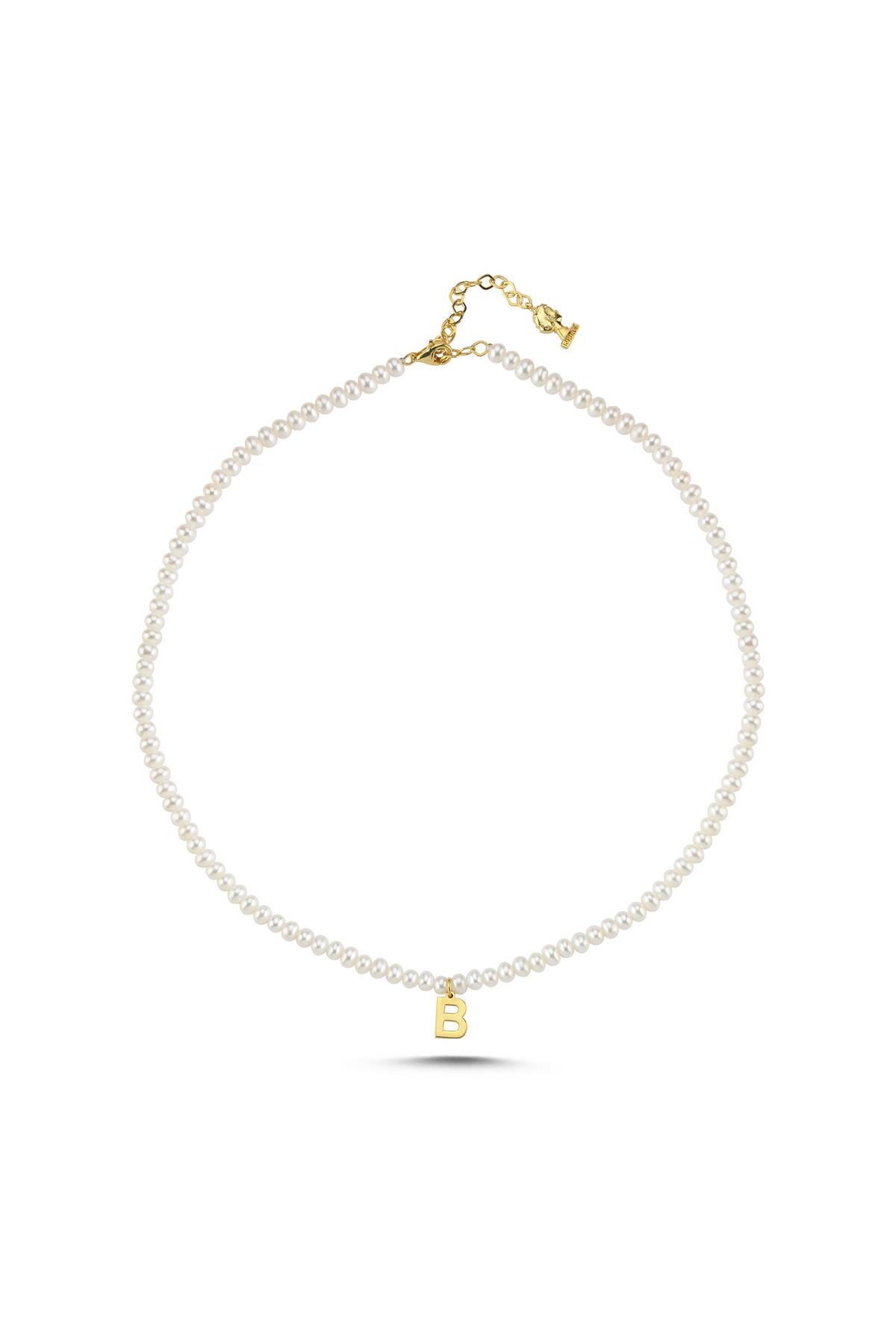 Harfli Doğal İnci Kolye