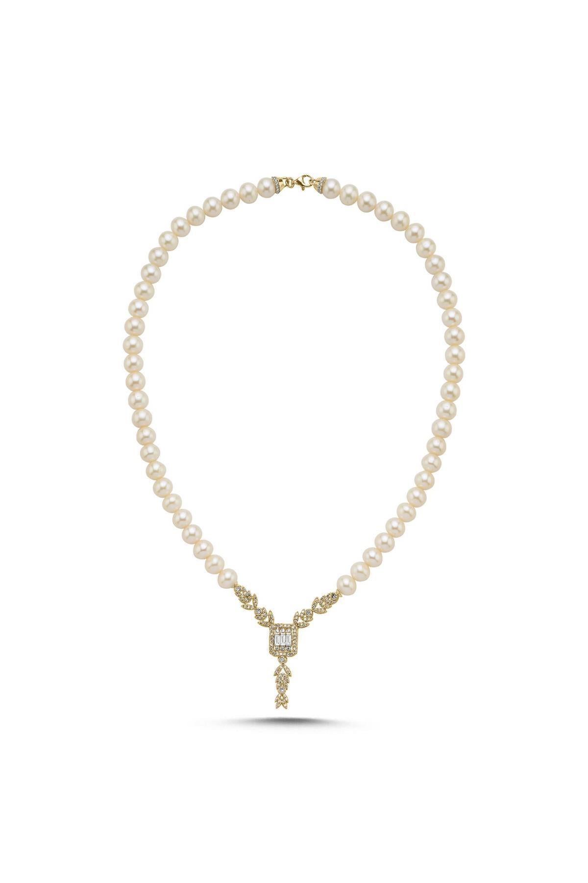 Baget Kesim Doğal İnci Kolye