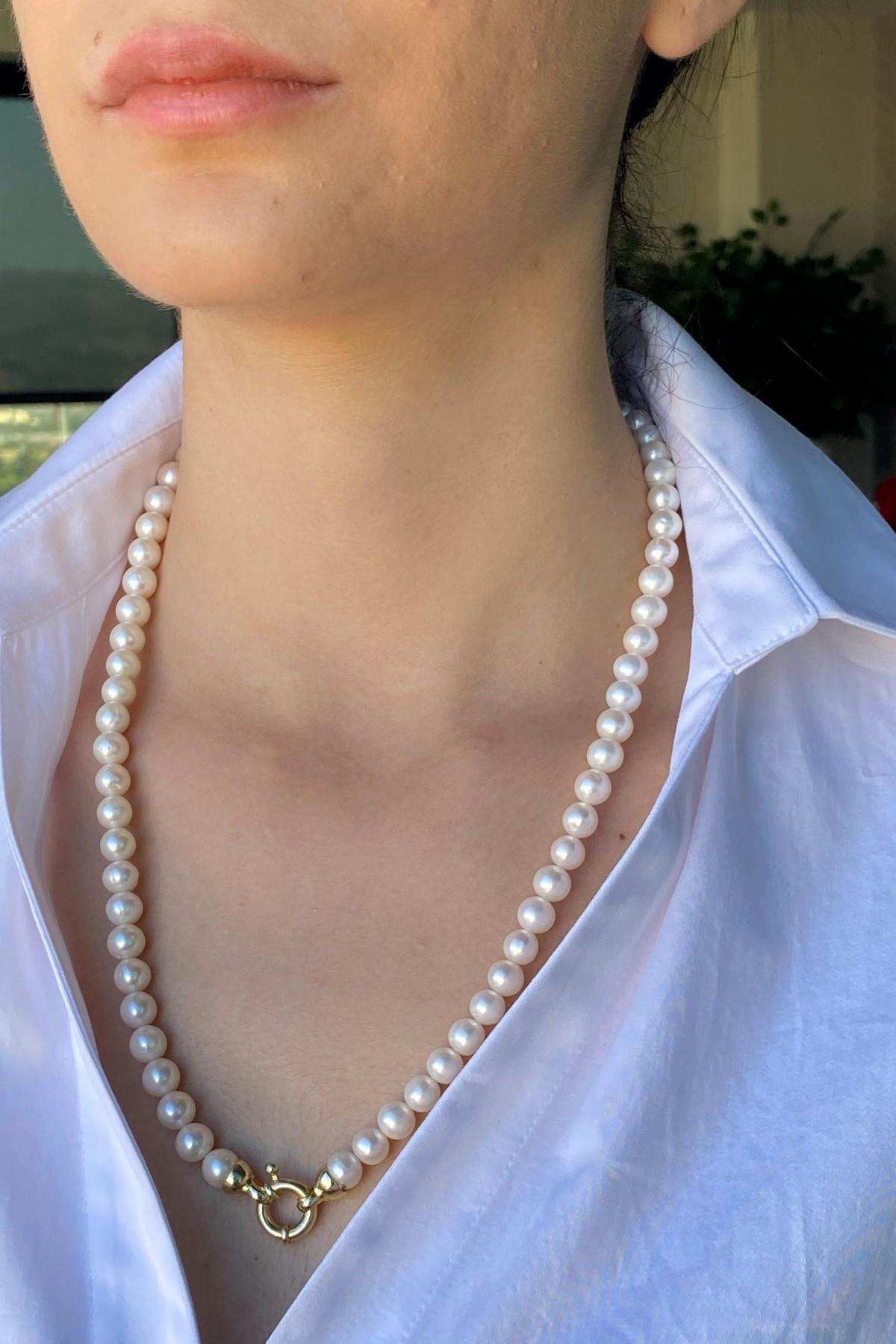 Doğal Tatlı Su İncisi Kolye