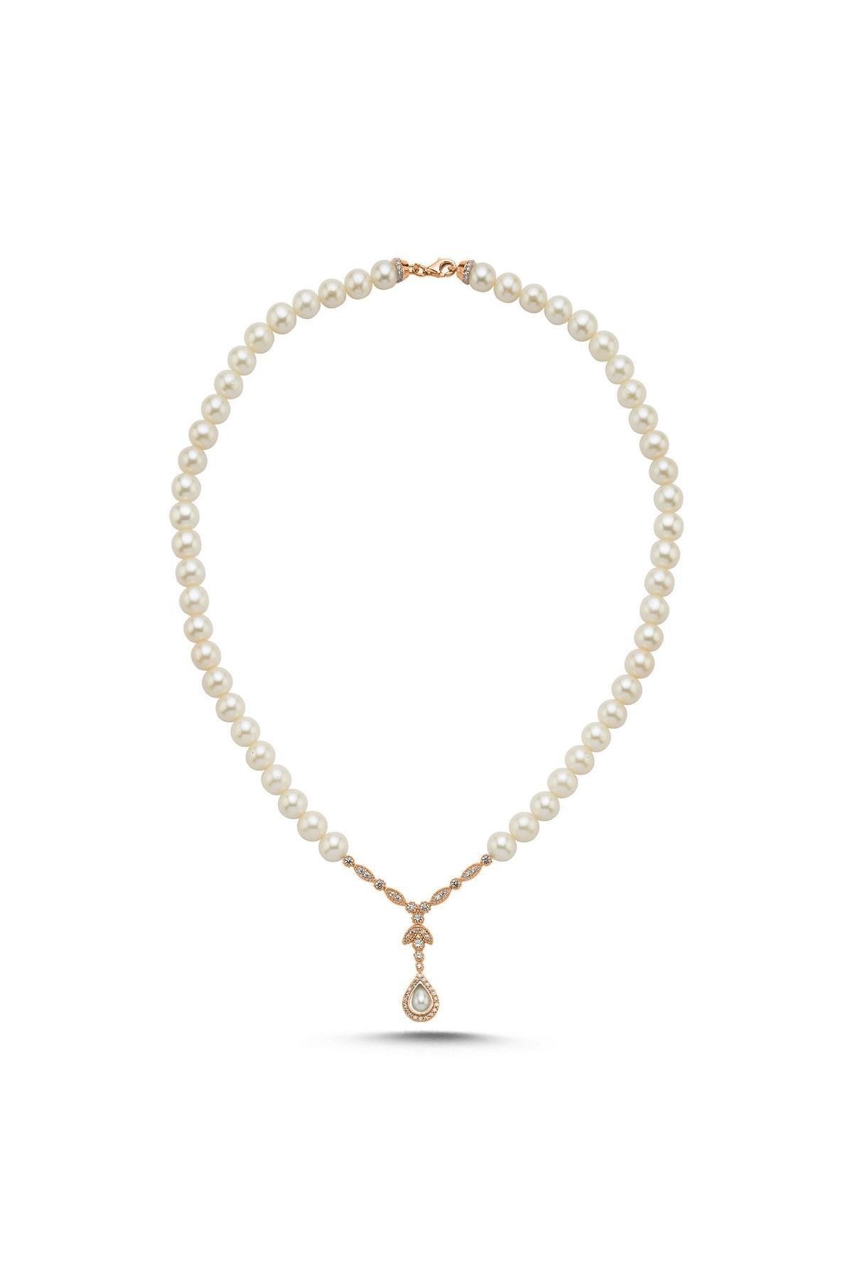 Damla Taşlı Doğal İncili Kolye