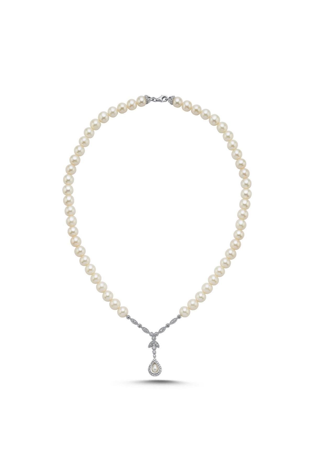 Damla Taşlı Doğal İncili Kolye