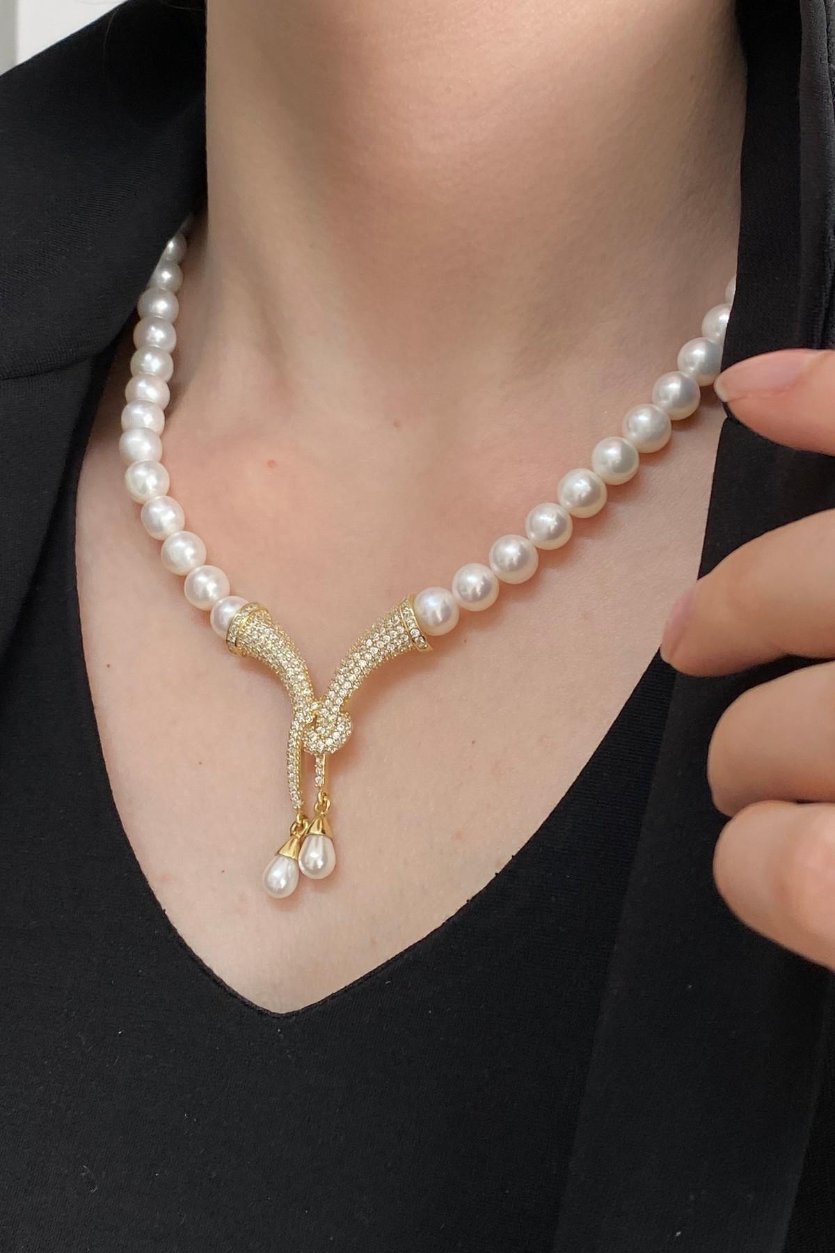 Fiyonk Doğal İnci Kolye