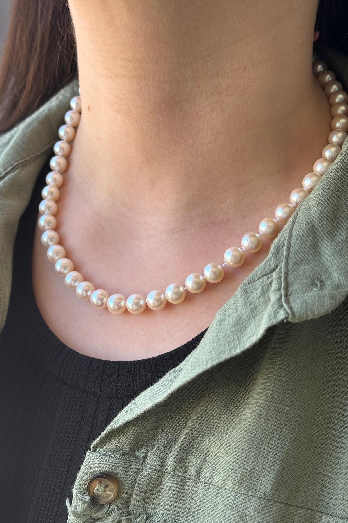 GIA Sertifikalı Akoya İncisi Kolye