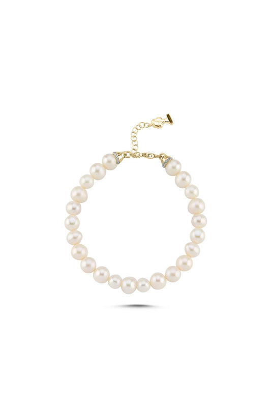 Sıralı Doğal İnci Bileklik