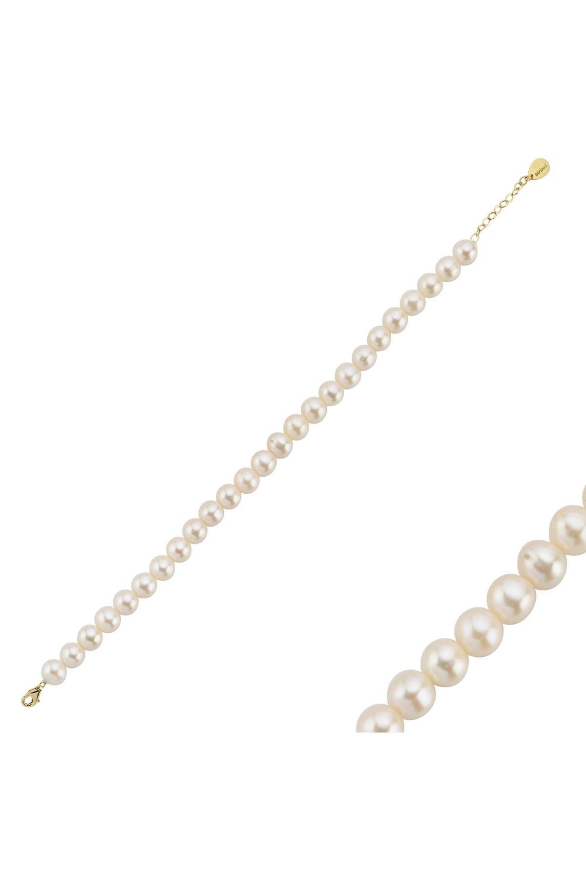 Sıralı Doğal İnci Erkek Bileklik