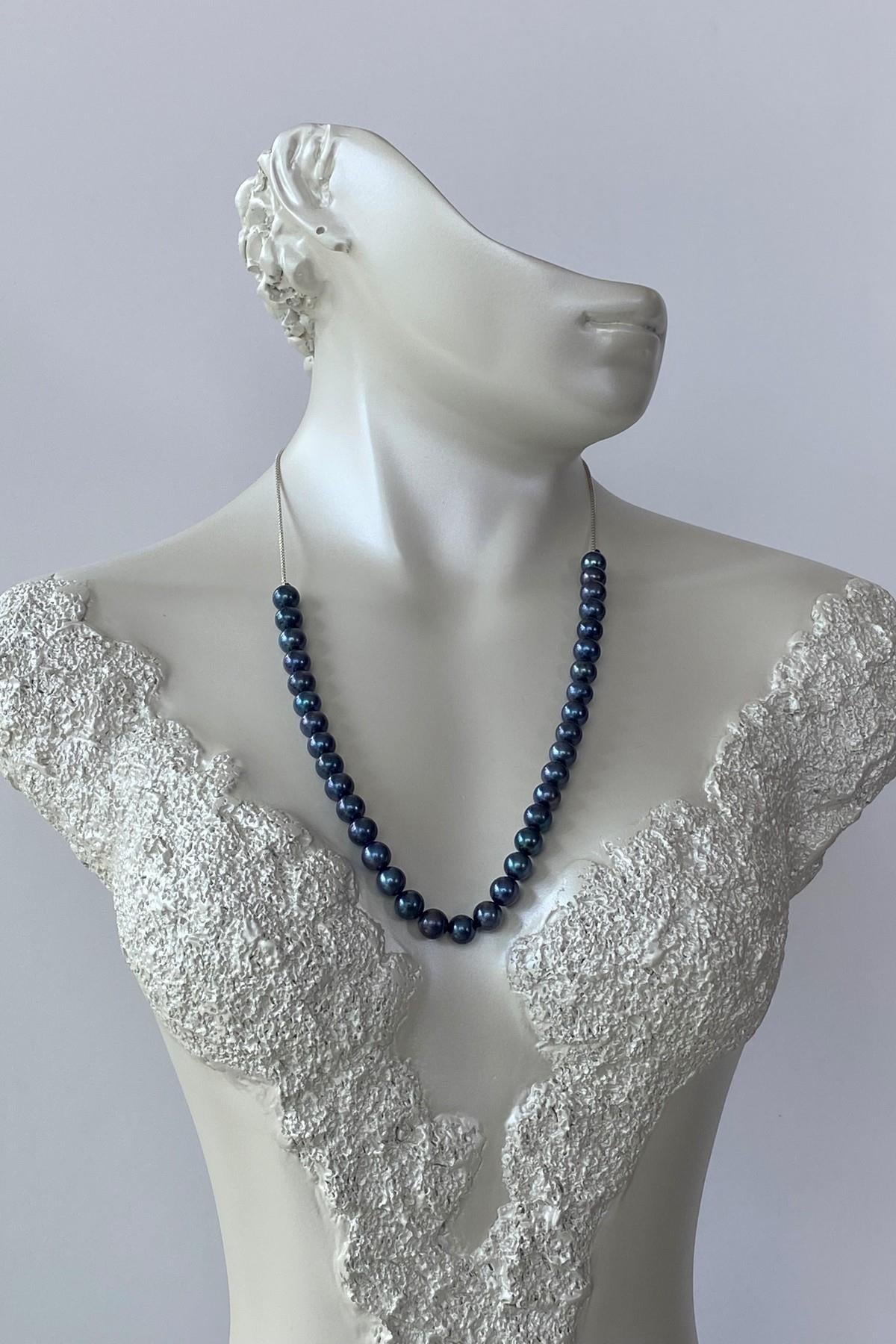 Yarı Doğal İnci Yarı Zincir Asansörlü Kolye