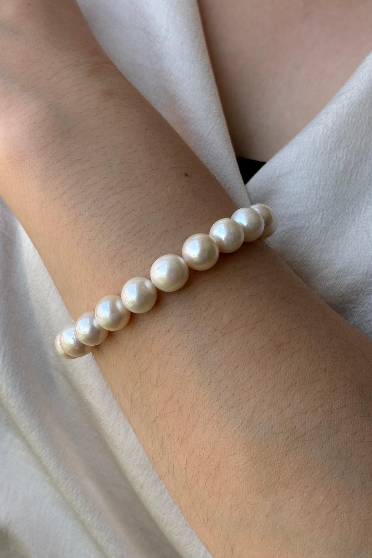 Gemici Kilit Doğal İnci Bileklik