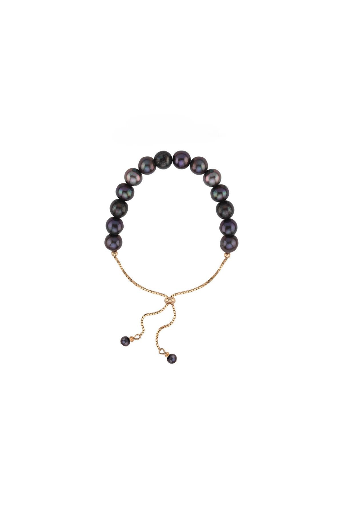 Asansör Zincirli Doğal İnci Bileklik