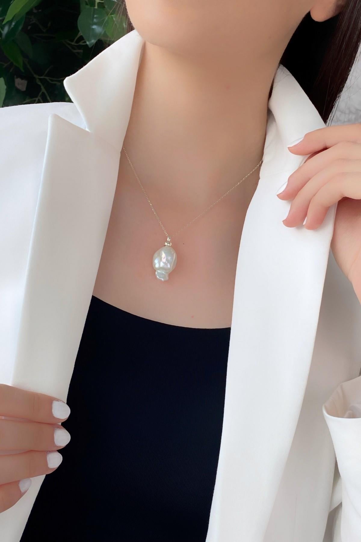 Barok Doğal İnci Kolye