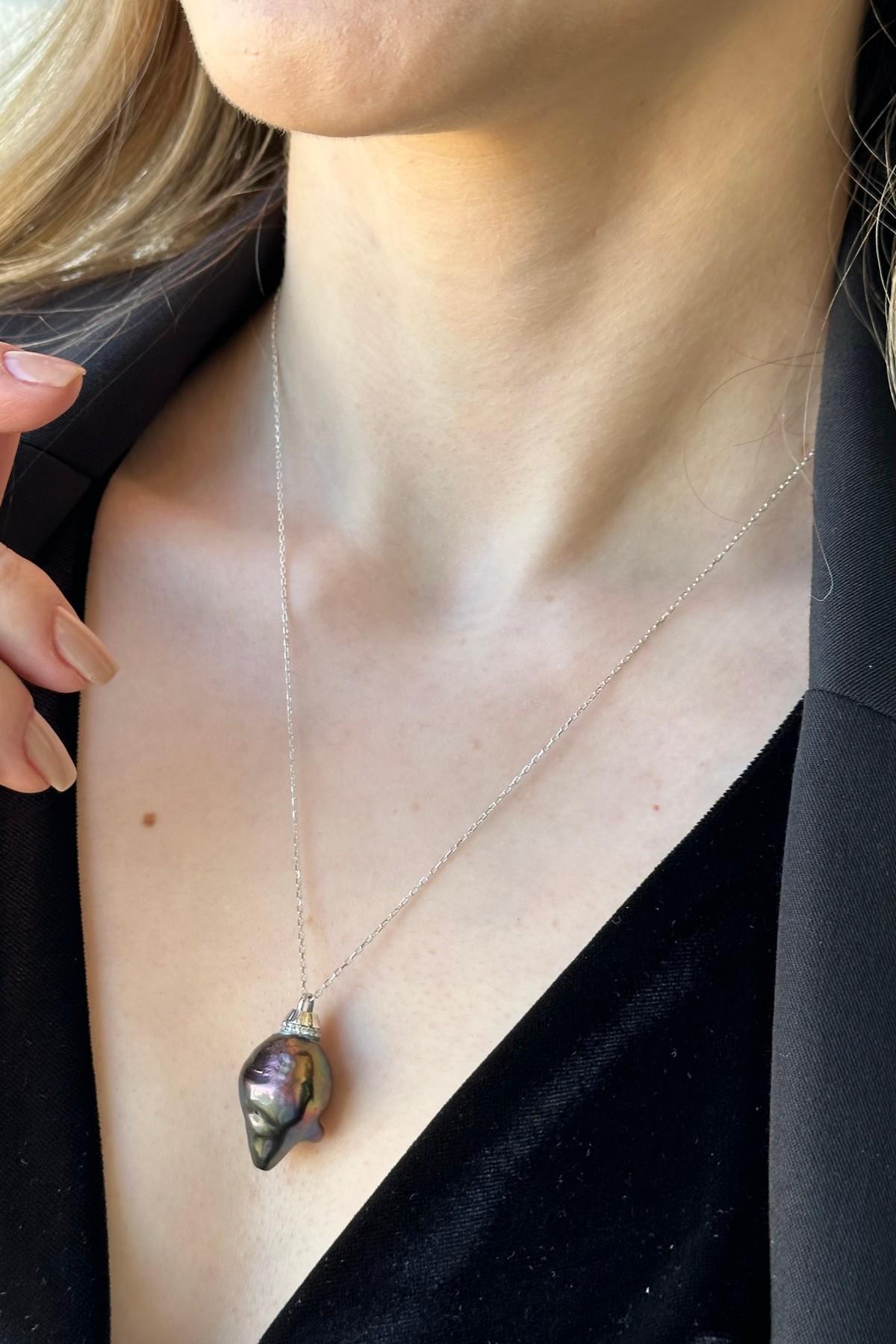 Barok Doğal İnci Kolye