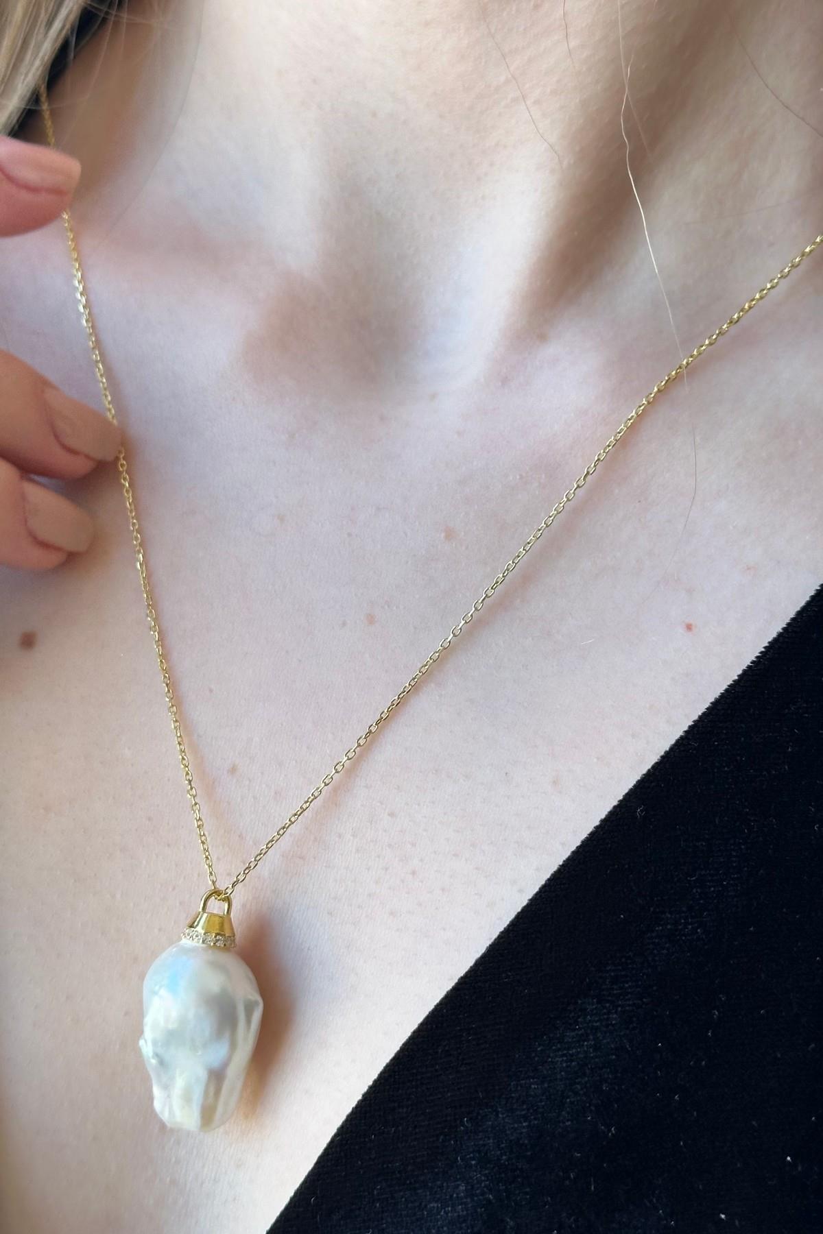 Doğal Barok İnci Kolye