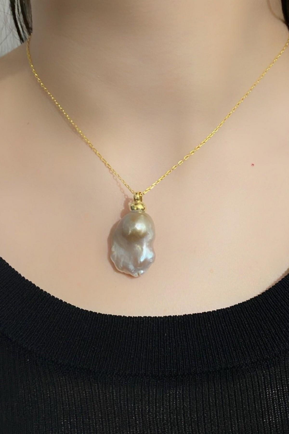 Doğal Barok İnci Kolye