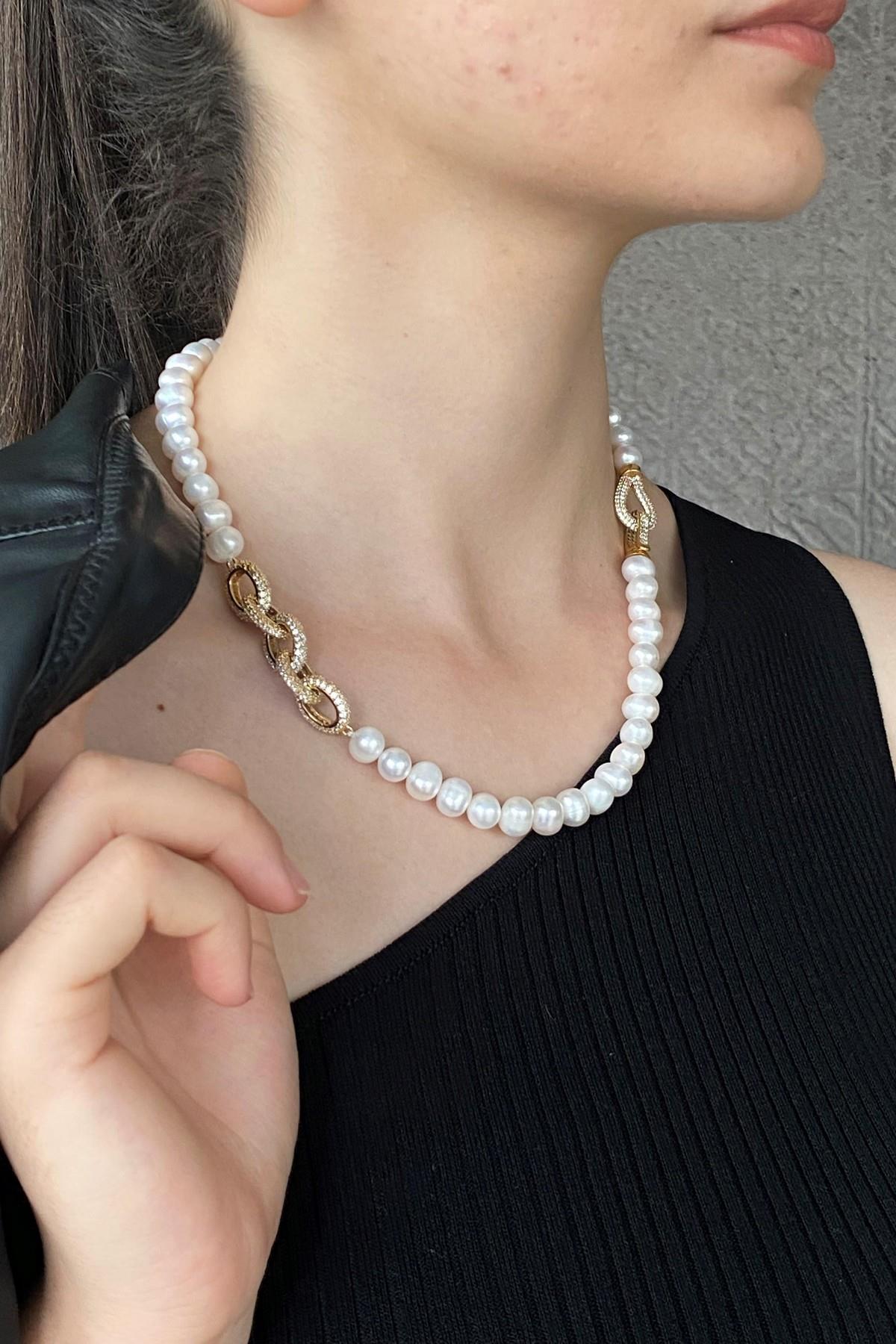 Doğal Tatlı Su İnci Kolye