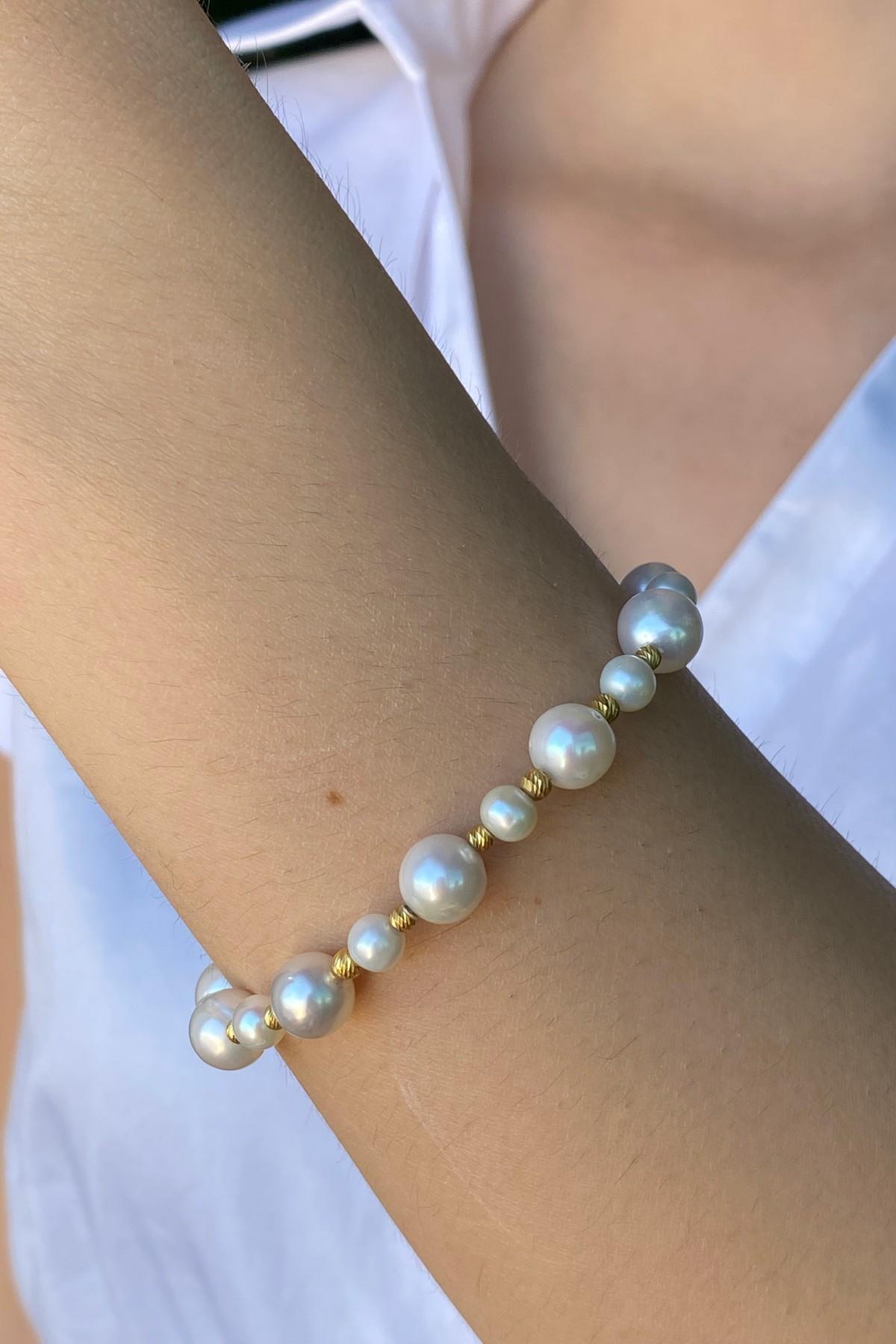 Dorika Toplu Doğal İnci Bileklik