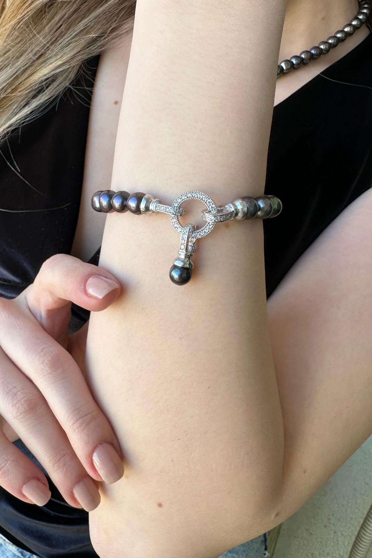 Halka Kiltli Doğal İnci Bileklik