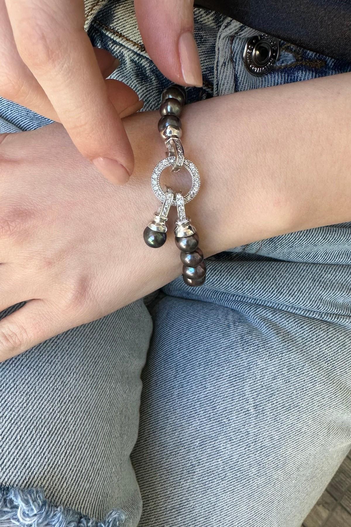 Halka Kiltli Doğal İnci Bileklik