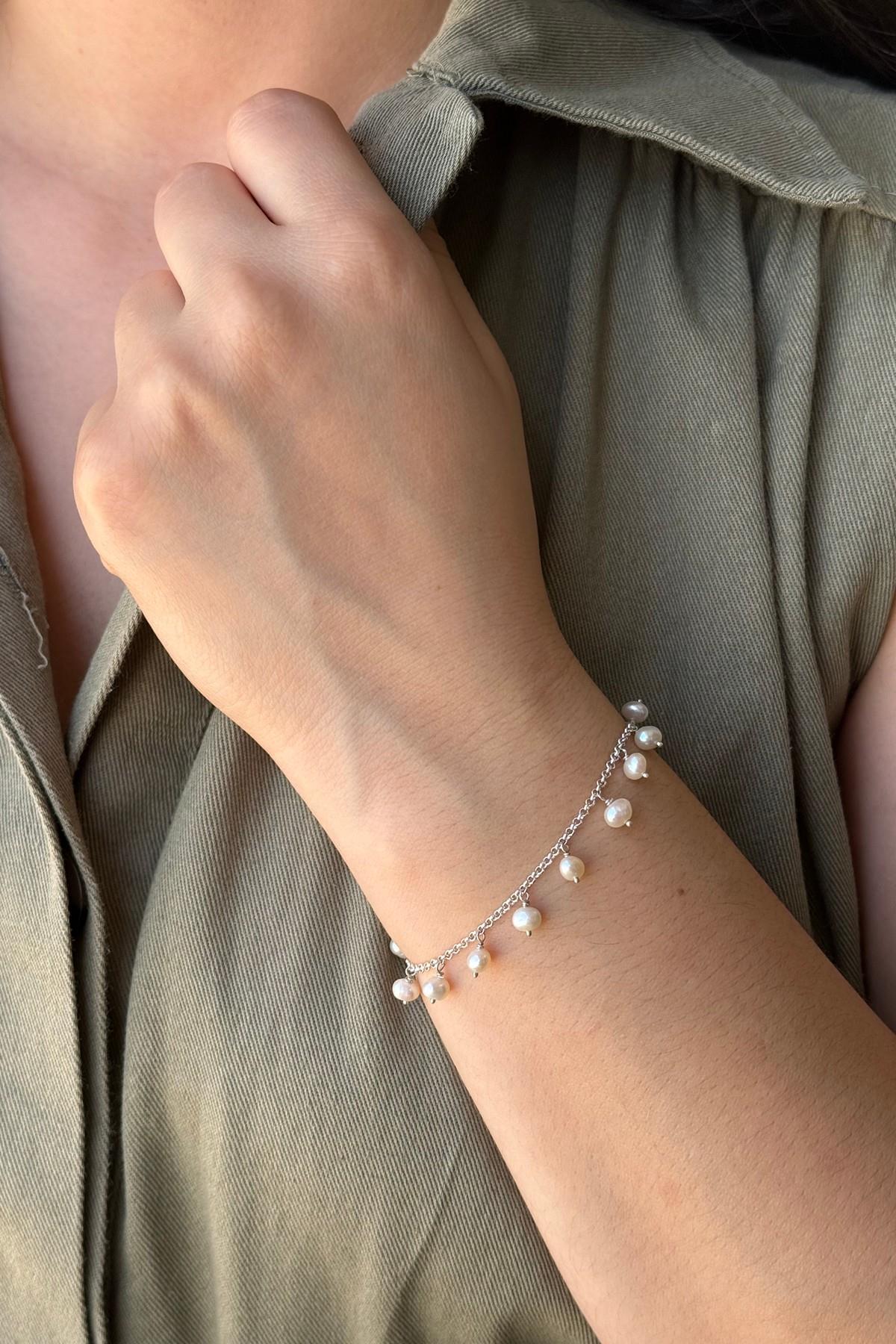 İncili Zincir Bileklik