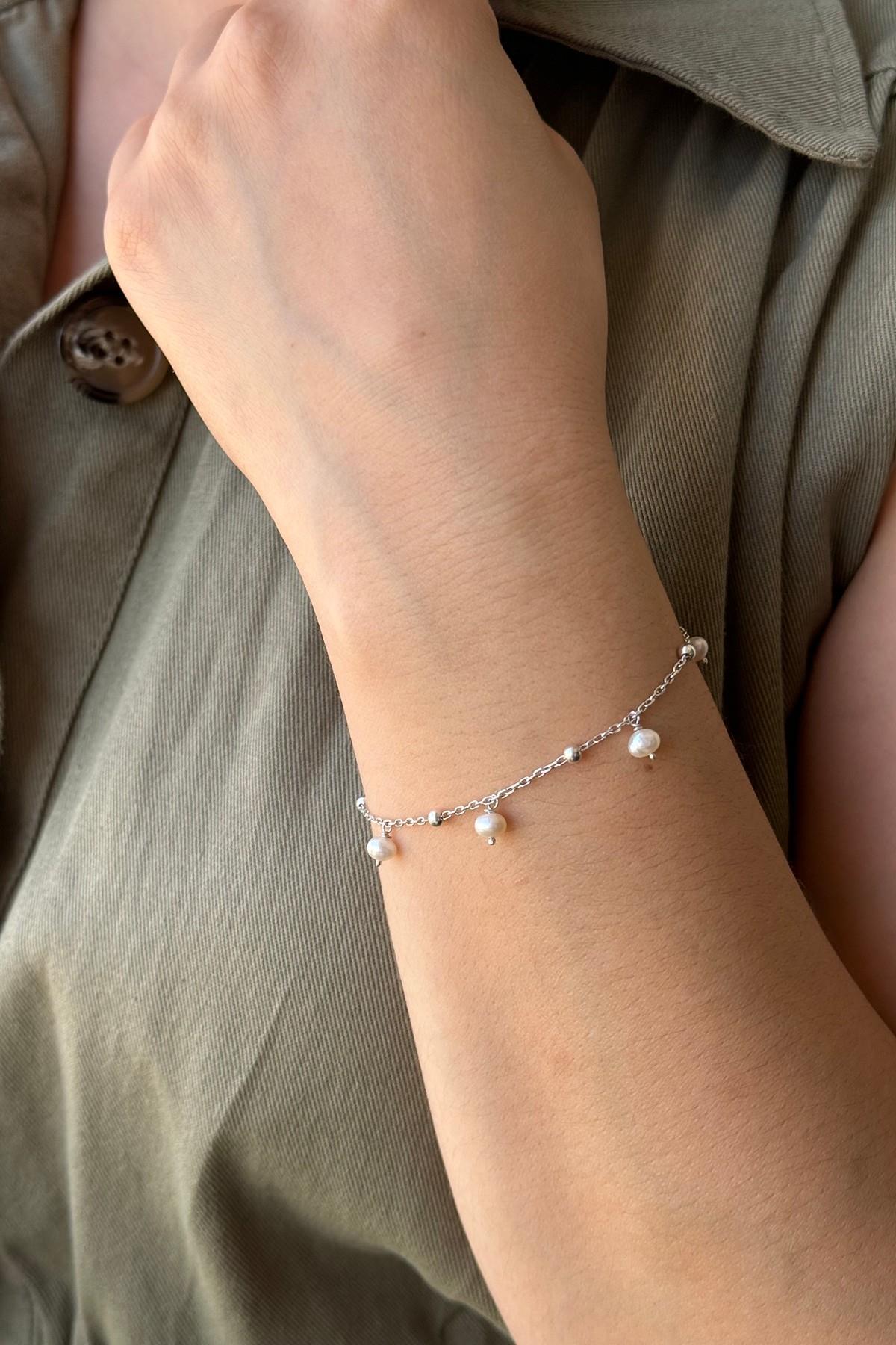 İncili Zincir Bileklik