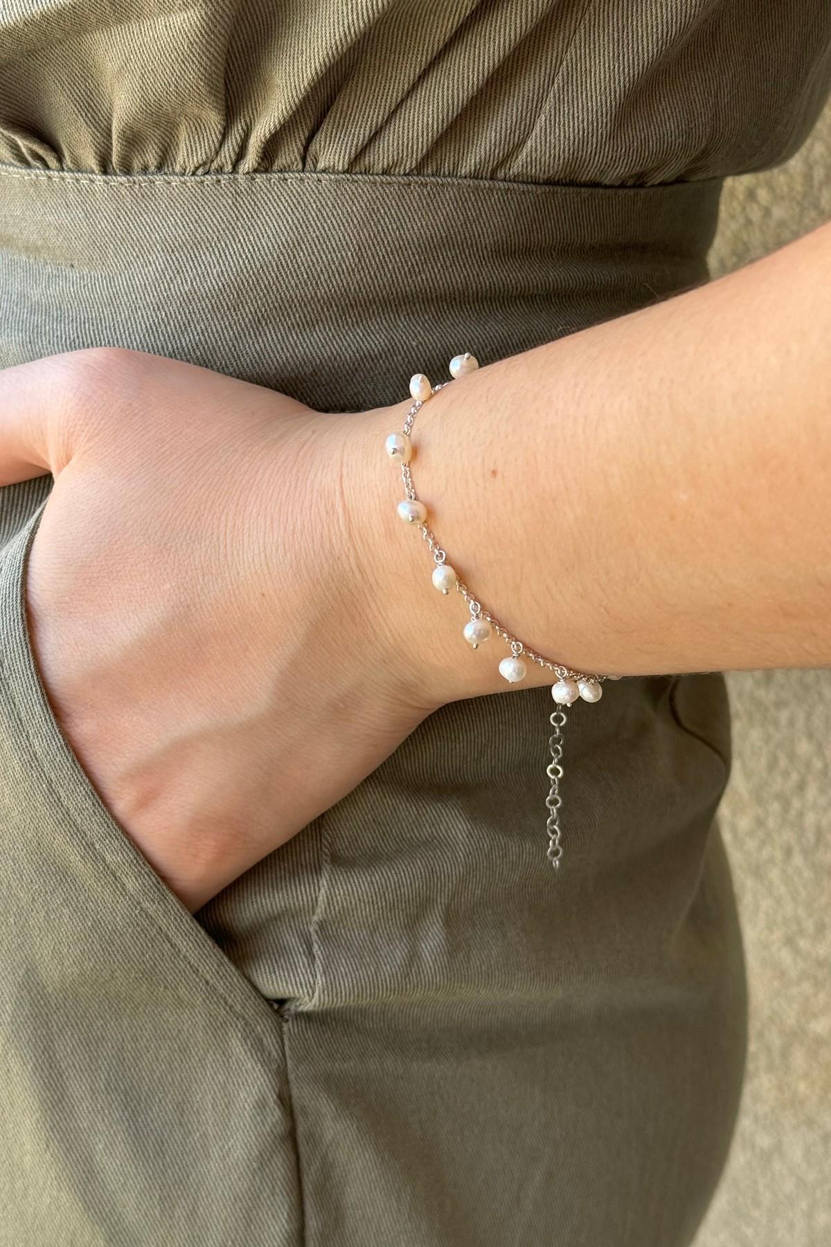 İncili Zincir Bileklik