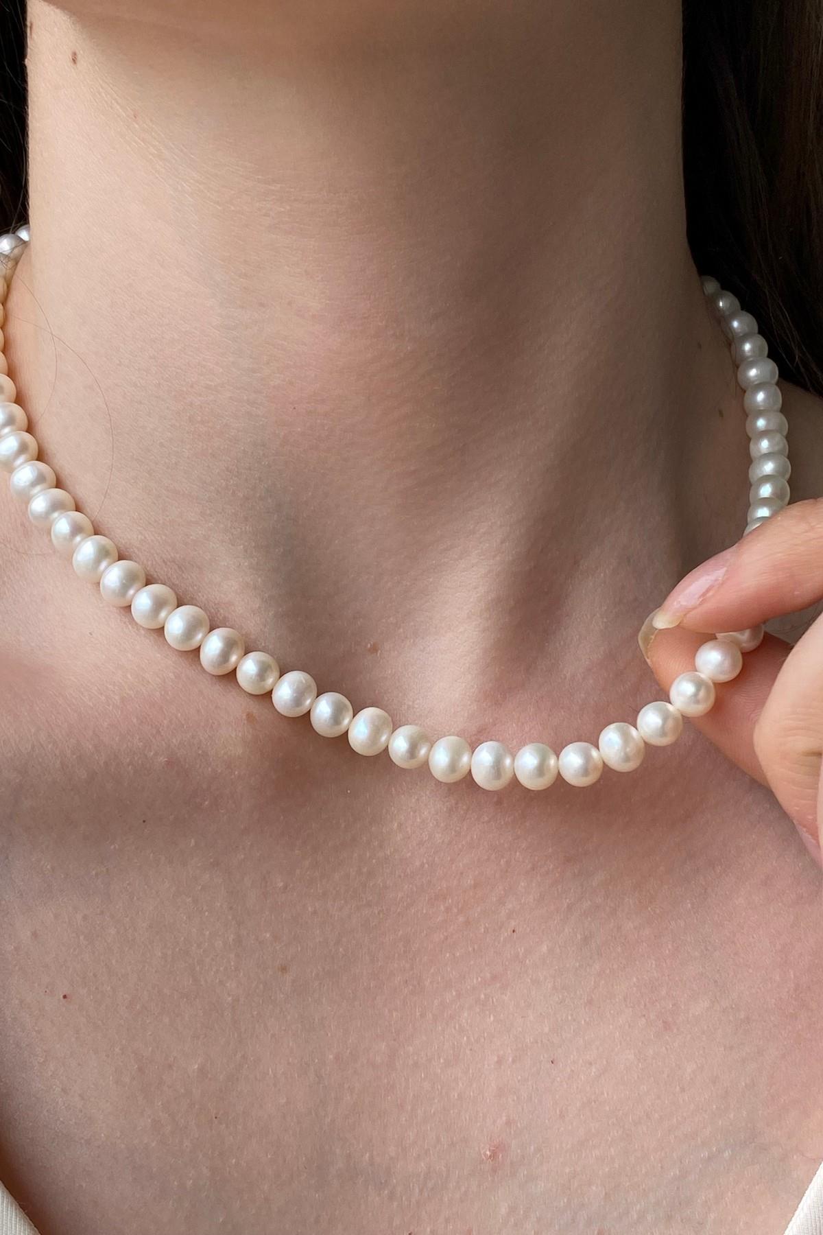 Sıralı Doğal İnci Kolye