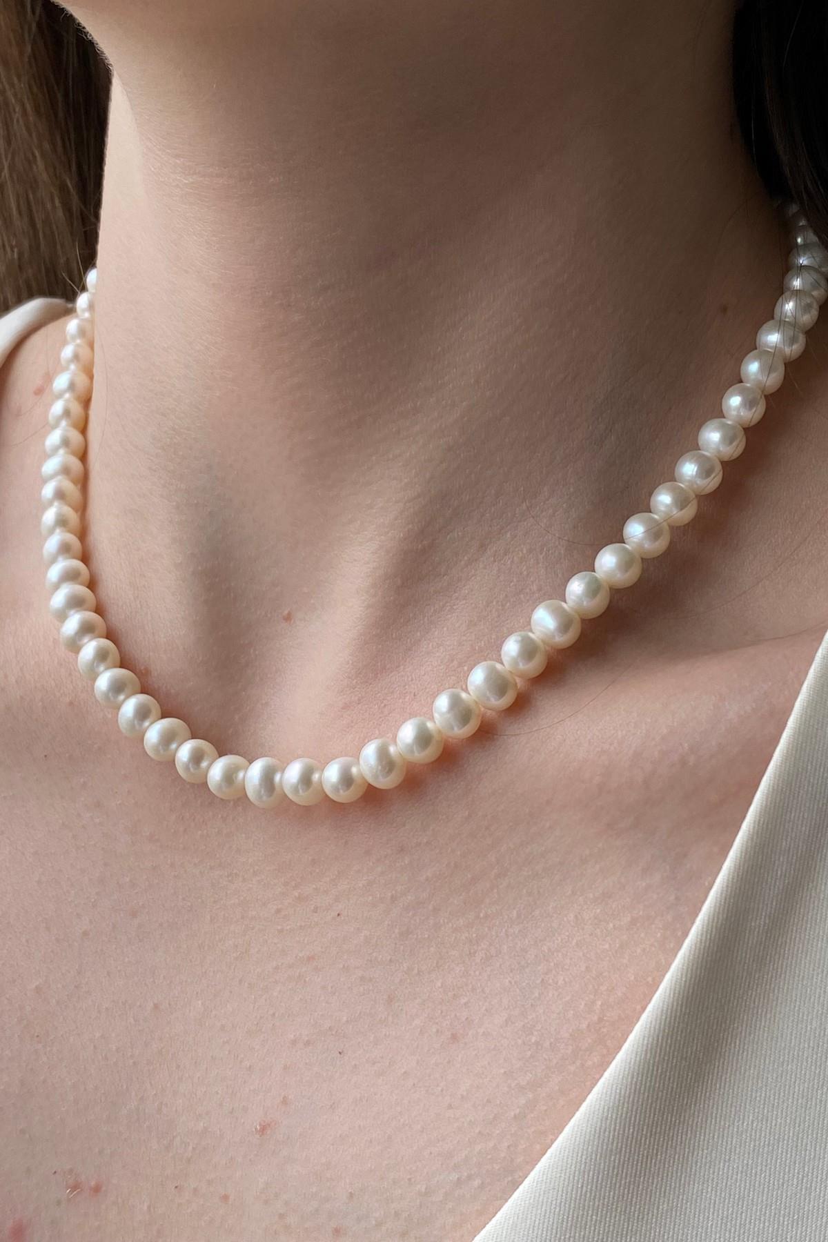 Sıralı Doğal İnci Kolye