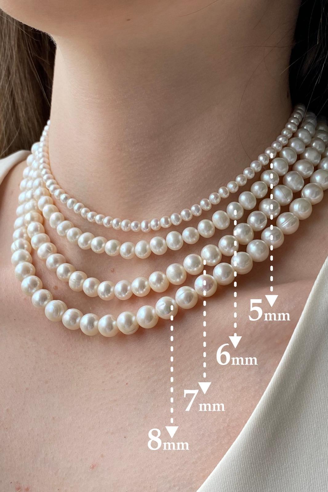 Sıralı Doğal İnci Kolye