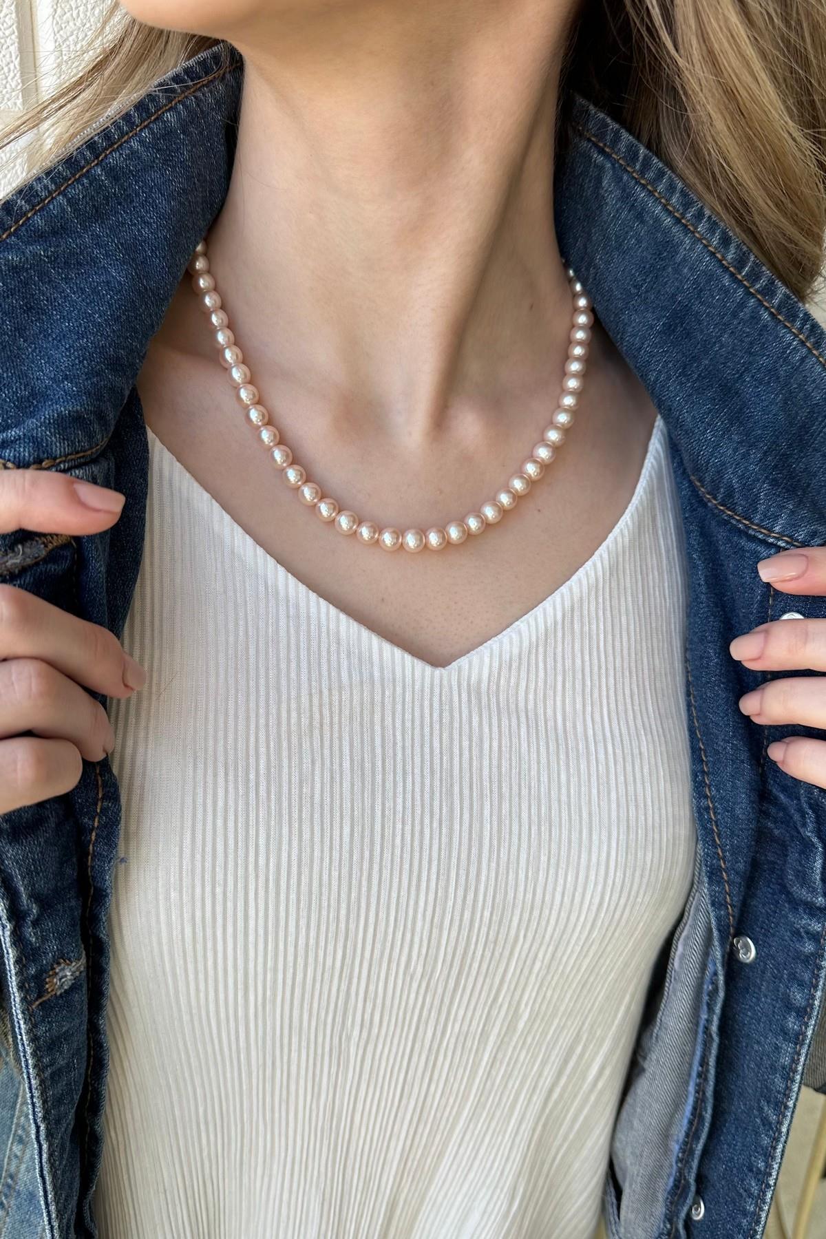 Sıralı Doğal İnci Kolye