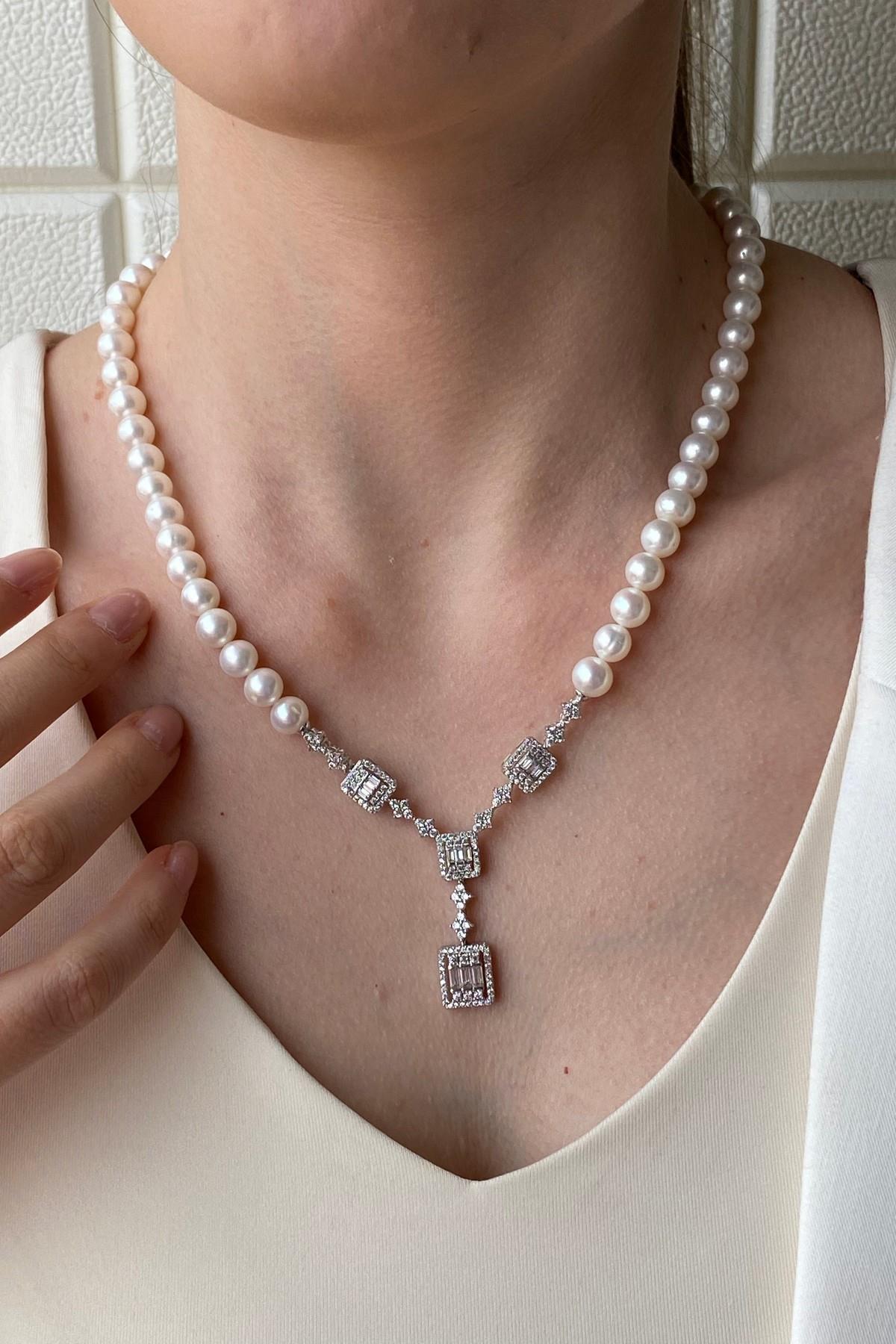 Baget Doğal İncili Kolye