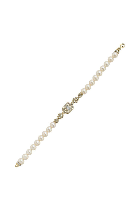 Baget Kesim Doğal İnci Bileklik