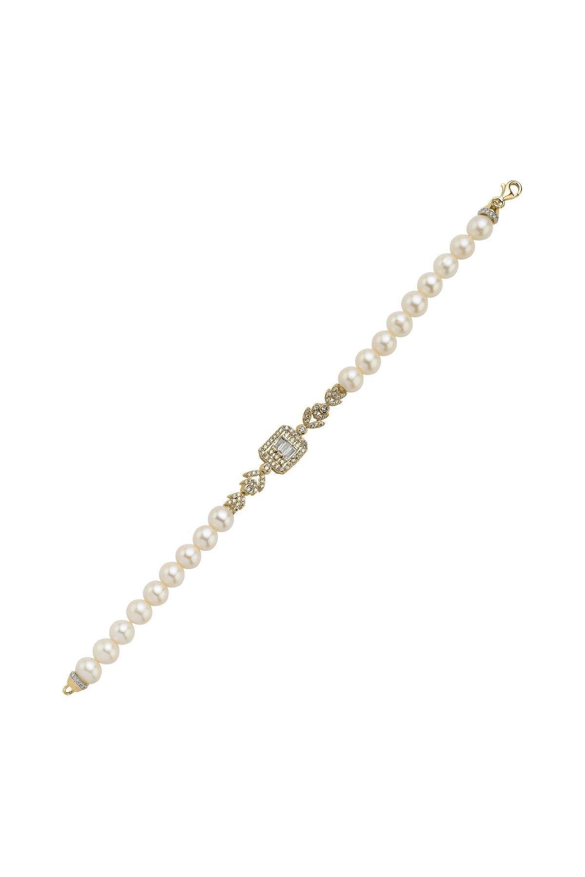 Baget Kesim Doğal İnci Bileklik