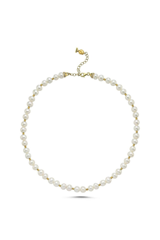 Dorika Toplu Doğal İnci Kolye