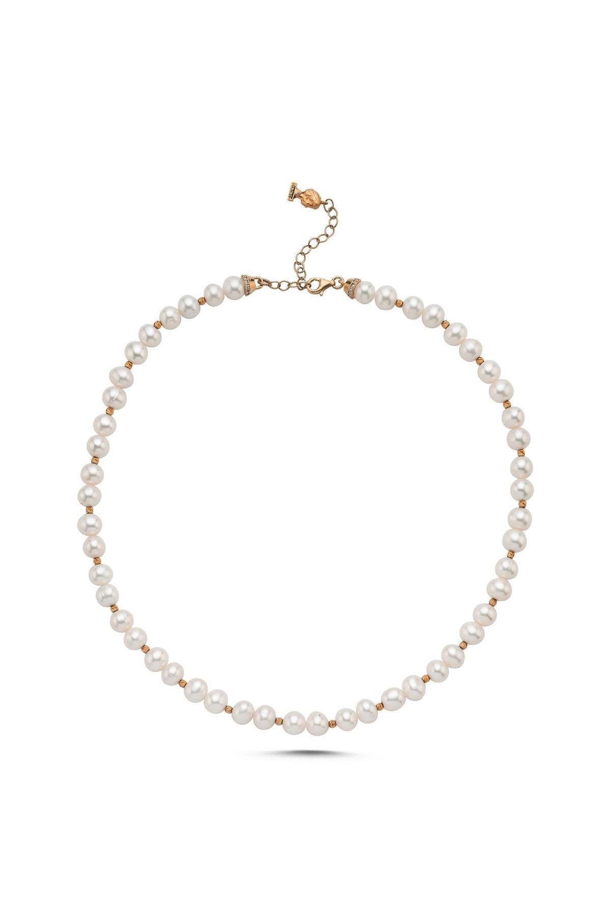 Dorika Toplu Doğal İnci Kolye