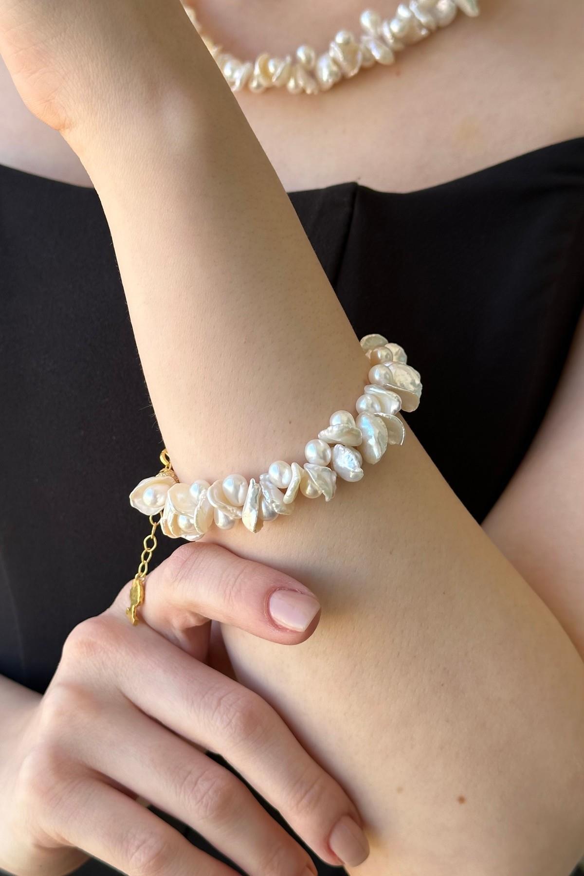 Yaprak Barok ve Damla İnci Bileklik