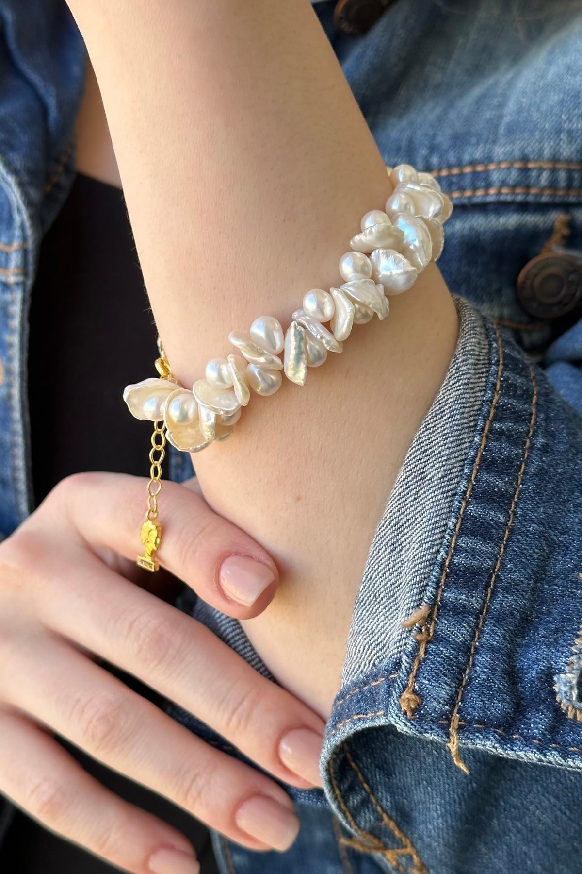 Yaprak Barok ve Damla İnci Bileklik