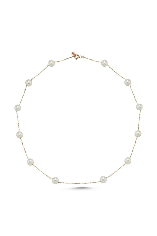 Zincir Doğal İnci Kolye