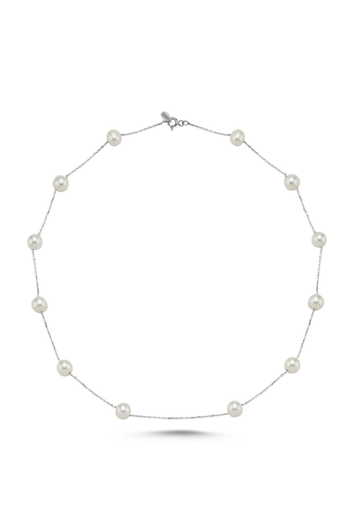 Zincir Doğal İnci Kolye