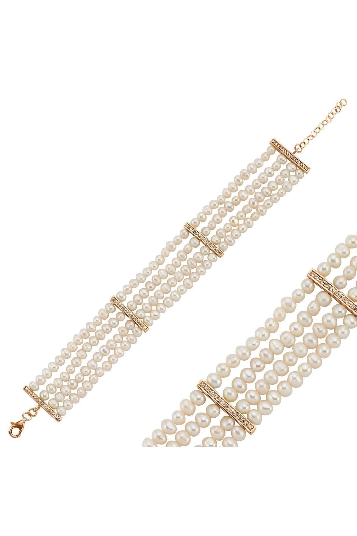 Parçalı Doğal İnci Bileklik