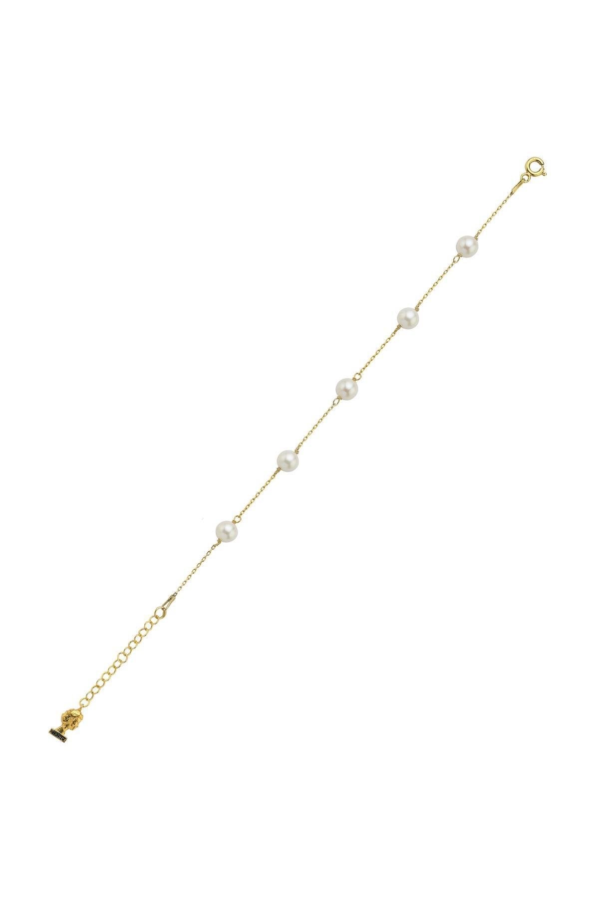 Zincir Doğal İnci Bileklik