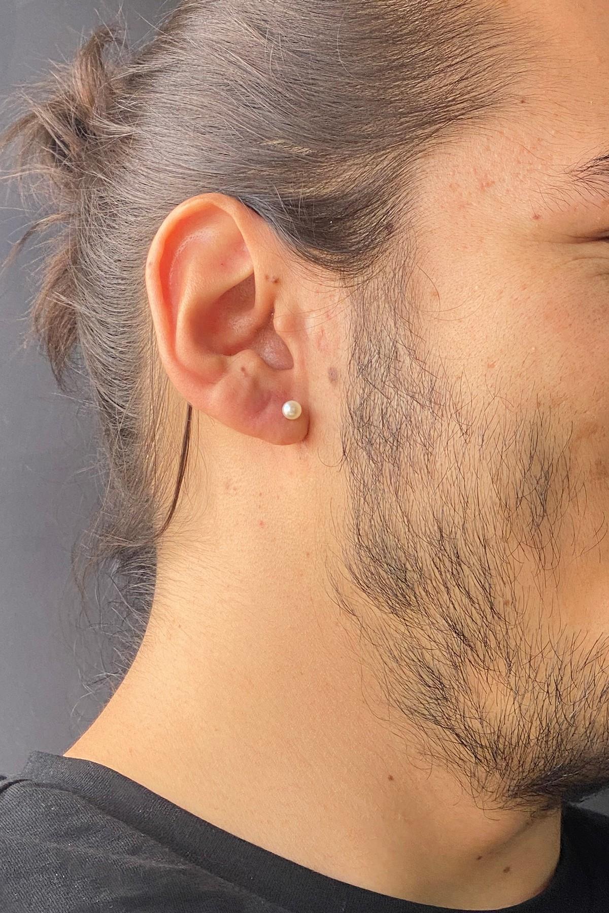 Doğal İnci Top Küpe