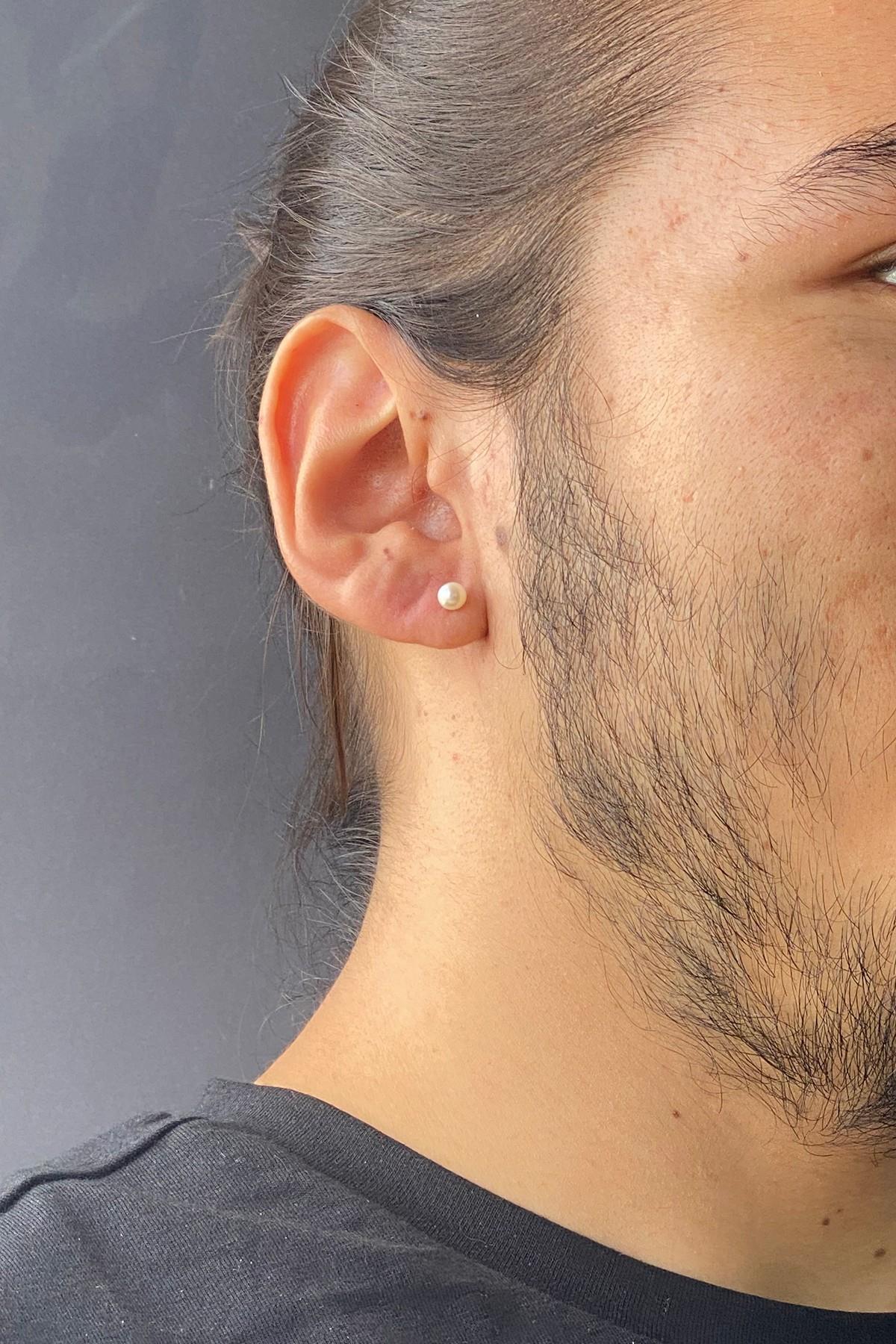 Doğal İnci Top Küpe