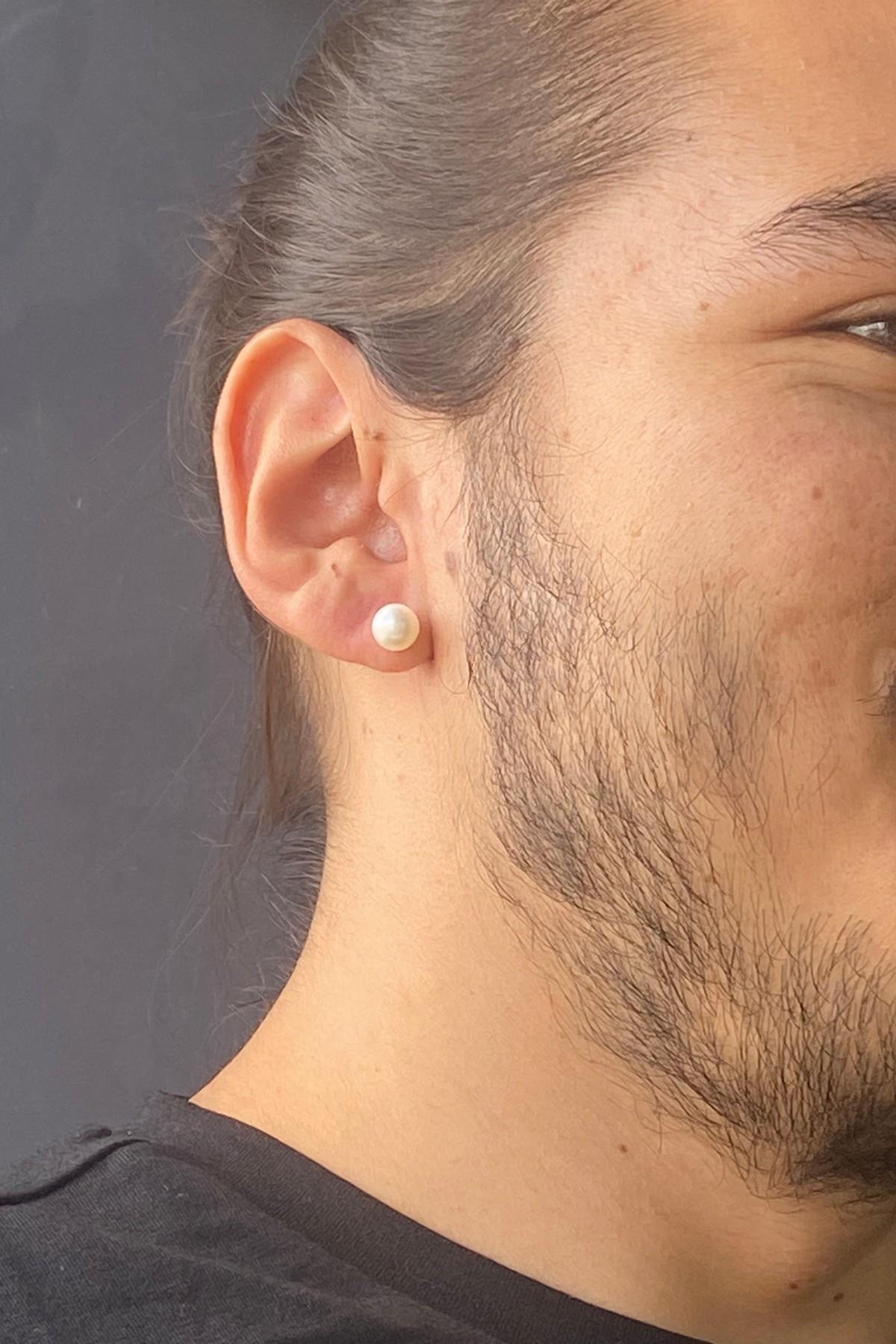 Doğal İnci Top Küpe