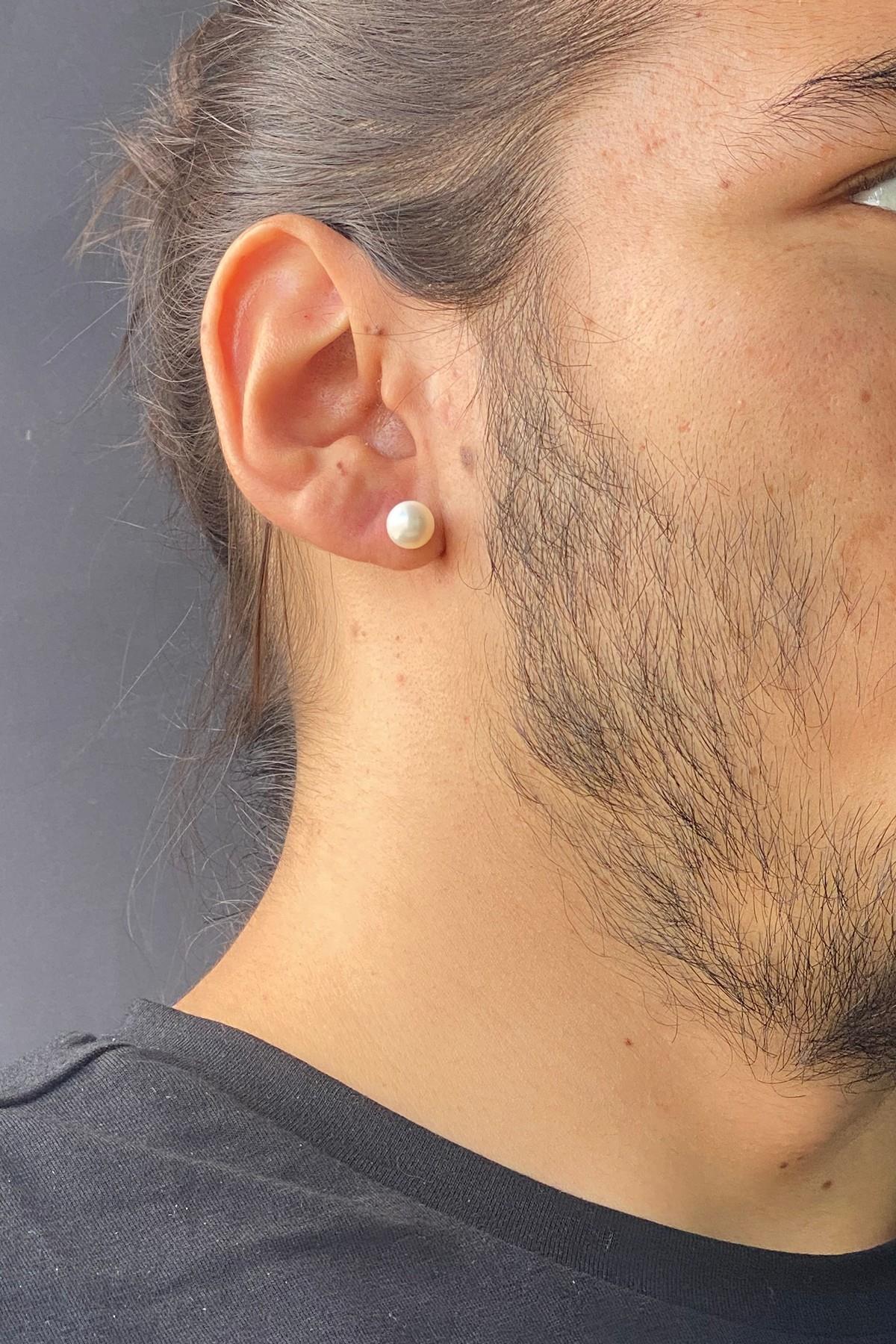 Doğal İnci Top Küpe